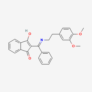 2-(((2-(3,4-Dimethoxyphenyl)ethyl)amino)phenylmethylene)indane-1,3-dione