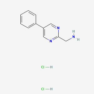 (5-Phenylpyrimidin-2-yl)methanamine dihydrochloride