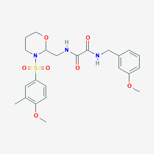 B2753279 N1-((3-((4-methoxy-3-methylphenyl)sulfonyl)-1,3-oxazinan-2-yl)methyl)-N2-(3-methoxybenzyl)oxalamide CAS No. 872986-26-0