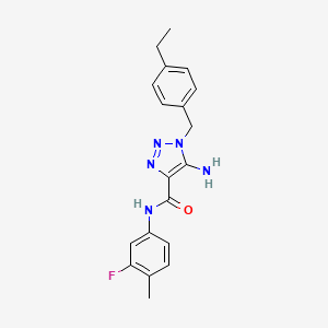 molecular formula C19H20FN5O B2753282 5-amino-1-(4-ethylbenzyl)-N-(3-fluoro-4-methylphenyl)-1H-1,2,3-triazole-4-carboxamide CAS No. 899973-90-1
