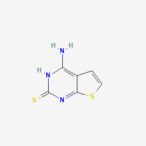 molecular formula C6H5N3S2 B2753319 4-氨基噻吩[2,3-d]嘧啶-2-硫醇 CAS No. 177355-92-9