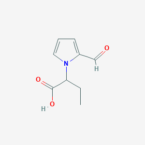 molecular formula C9H11NO3 B2753320 2-(2-formyl-1H-pyrrol-1-yl)butanoic acid CAS No. 1176717-08-0