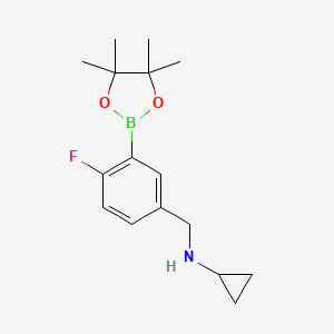 molecular formula C16H23BFNO2 B2753328 5-(Cyclopropylaminomethyl)-2-fluorophenylboronic acid pinacol ester CAS No. 2096338-43-9
