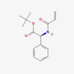 molecular formula C15H19NO3 B2753333 Tert-butyl (2S)-2-phenyl-2-(prop-2-enoylamino)acetate CAS No. 1787089-06-8