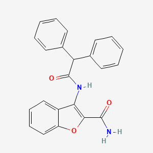 molecular formula C23H18N2O3 B2753334 3-(2,2-二苯乙酰氨基)苯并呋喃-2-甲酰胺 CAS No. 477511-96-9