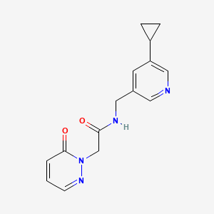 molecular formula C15H16N4O2 B2753337 N-((5-cyclopropylpyridin-3-yl)methyl)-2-(6-oxopyridazin-1(6H)-yl)acetamide CAS No. 2034228-35-6