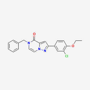 molecular formula C21H18ClN3O2 B2753338 5-benzyl-2-(3-chloro-4-ethoxyphenyl)pyrazolo[1,5-a]pyrazin-4(5H)-one CAS No. 1358908-53-8