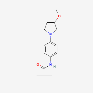 N-(4-(3-methoxypyrrolidin-1-yl)phenyl)pivalamide