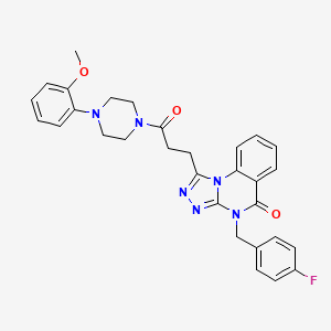 4-(4-fluorobenzyl)-1-(3-(4-(2-methoxyphenyl)piperazin-1-yl)-3-oxopropyl)-[1,2,4]triazolo[4,3-a]quinazolin-5(4H)-one