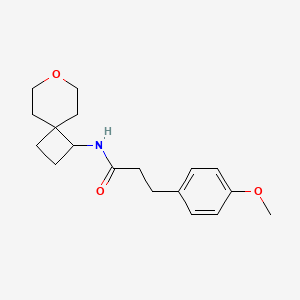 molecular formula C18H25NO3 B2753350 3-(4-methoxyphenyl)-N-(7-oxaspiro[3.5]nonan-1-yl)propanamide CAS No. 2320224-63-1