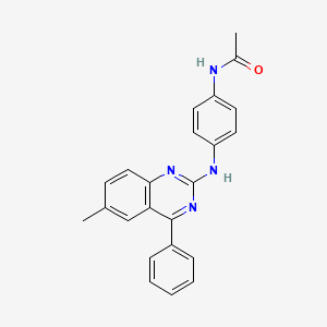 N-{4-[(6-methyl-4-phenylquinazolin-2-yl)amino]phenyl}acetamide