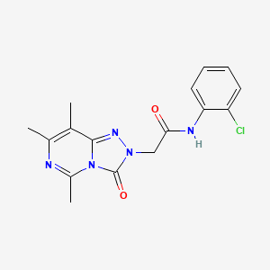 N-(2-chlorophenyl)-2-(5,7,8-trimethyl-3-oxo-[1,2,4]triazolo[4,3-c]pyrimidin-2(3H)-yl)acetamide