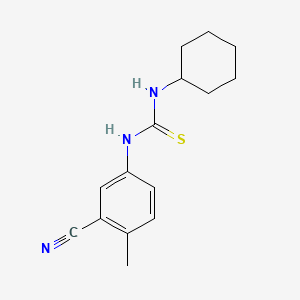 molecular formula C15H19N3S B2753367 N-(3-氰基-4-甲基苯基)-N'-环己基硫脲 CAS No. 297149-97-4