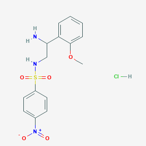 N-[2-amino-2-(2-methoxyphenyl)ethyl]-4-nitrobenzene-1-sulfonamide hydrochloride
