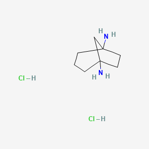 molecular formula C8H18Cl2N2 B2753393 Bicyclo[3.2.1]octane-1,5-diamine dihydrochloride CAS No. 875310-91-1