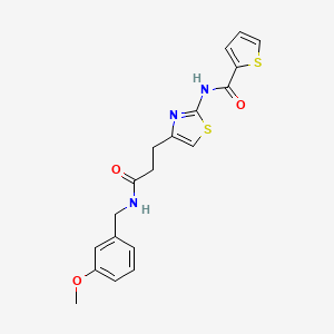 N-(4-(3-((3-methoxybenzyl)amino)-3-oxopropyl)thiazol-2-yl)thiophene-2-carboxamide