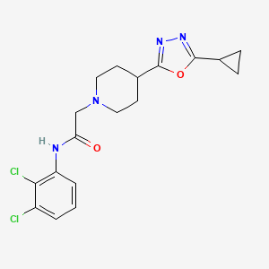 2-(4-(5-cyclopropyl-1,3,4-oxadiazol-2-yl)piperidin-1-yl)-N-(2,3-dichlorophenyl)acetamide