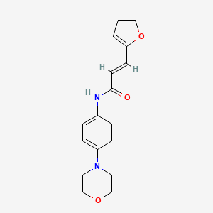 molecular formula C17H18N2O3 B2753400 (E)-3-(furan-2-yl)-N-(4-morpholinophenyl)acrylamide CAS No. 325693-95-6