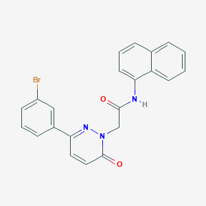 molecular formula C22H16BrN3O2 B2753405 2-(3-(3-bromophenyl)-6-oxopyridazin-1(6H)-yl)-N-(naphthalen-1-yl)acetamide CAS No. 899946-53-3