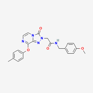 molecular formula C22H21N5O4 B2753432 N-(4-methoxybenzyl)-2-(3-oxo-8-(p-tolyloxy)-[1,2,4]triazolo[4,3-a]pyrazin-2(3H)-yl)acetamide CAS No. 1251600-29-9
