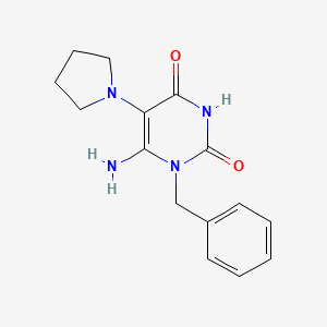 6-Amino-1-benzyl-5-(pyrrolidin-1-yl)-1,2,3,4-tetrahydropyrimidine-2,4-dione