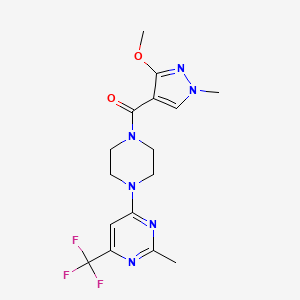 (3-methoxy-1-methyl-1H-pyrazol-4-yl)(4-(2-methyl-6-(trifluoromethyl)pyrimidin-4-yl)piperazin-1-yl)methanone