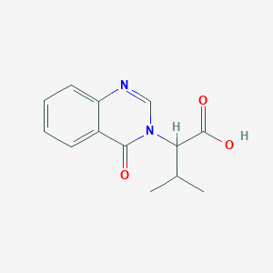 molecular formula C13H14N2O3 B2753448 3-methyl-2-(4-oxoquinazolin-3(4H)-yl)butanoic acid CAS No. 880810-89-9
