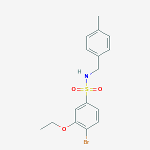 molecular formula C16H18BrNO3S B275345 4-bromo-3-ethoxy-N-[(4-methylphenyl)methyl]benzenesulfonamide 