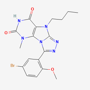 3-(5-bromo-2-methoxyphenyl)-9-butyl-5-methyl-5H-[1,2,4]triazolo[4,3-e]purine-6,8(7H,9H)-dione