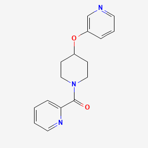 molecular formula C16H17N3O2 B2753454 Pyridin-2-yl(4-(pyridin-3-yloxy)piperidin-1-yl)methanone CAS No. 1421514-34-2