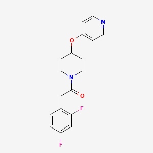 2-(2,4-Difluorophenyl)-1-(4-(pyridin-4-yloxy)piperidin-1-yl)ethanone