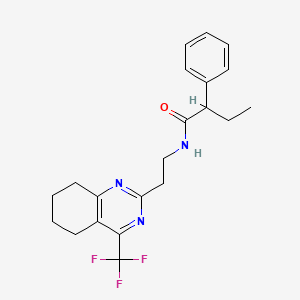 2-phenyl-N-(2-(4-(trifluoromethyl)-5,6,7,8-tetrahydroquinazolin-2-yl)ethyl)butanamide