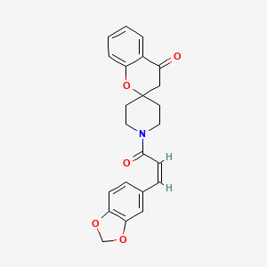 (Z)-1'-(3-(benzo[d][1,3]dioxol-5-yl)acryloyl)spiro[chroman-2,4'-piperidin]-4-one