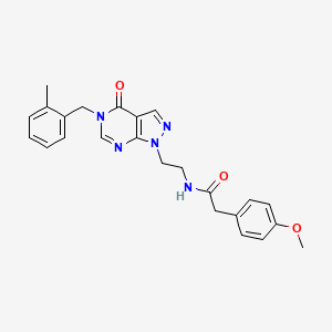 2-(4-methoxyphenyl)-N-(2-(5-(2-methylbenzyl)-4-oxo-4,5-dihydro-1H-pyrazolo[3,4-d]pyrimidin-1-yl)ethyl)acetamide