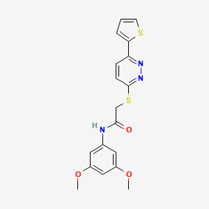 N-(3,5-dimethoxyphenyl)-2-(6-thiophen-2-ylpyridazin-3-yl)sulfanylacetamide