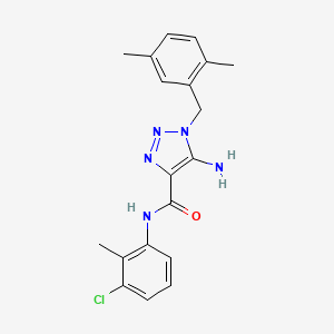 molecular formula C19H20ClN5O B2753476 5-amino-N-(3-chloro-2-methylphenyl)-1-(2,5-dimethylbenzyl)-1H-1,2,3-triazole-4-carboxamide CAS No. 899940-39-7