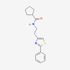 N-(2-(2-phenylthiazol-4-yl)ethyl)cyclopentanecarboxamide