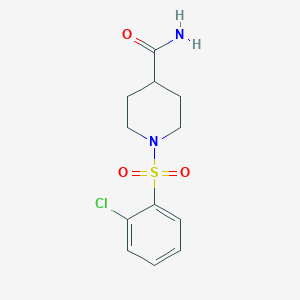 molecular formula C12H15ClN2O3S B275348 1-(2-Chlorophenyl)sulfonylpiperidine-4-carboxamide 