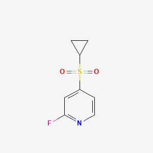 molecular formula C8H8FNO2S B2753487 4-(Cyclopropylsulfonyl)-2-fluoropyridine CAS No. 2288709-94-2