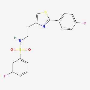 3-fluoro-N-[2-[2-(4-fluorophenyl)-1,3-thiazol-4-yl]ethyl]benzenesulfonamide