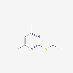 molecular formula C7H9ClN2S B2753499 2-[(Chloromethyl)sulfanyl]-4,6-dimethylpyrimidine CAS No. 19834-92-5