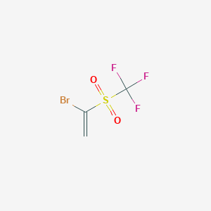 molecular formula C3H2BrF3O2S B2753508 1-Bromo-1-(trifluoromethylsulfonyl)ethene CAS No. 26186-61-8