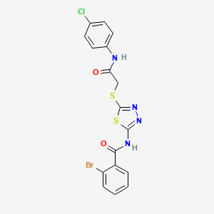 2-bromo-N-(5-((2-((4-chlorophenyl)amino)-2-oxoethyl)thio)-1,3,4-thiadiazol-2-yl)benzamide