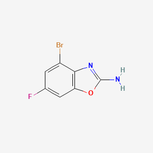 molecular formula C7H4BrFN2O B2753520 4-溴-6-氟-1,3-苯并噁唑-2-胺 CAS No. 1820640-57-0