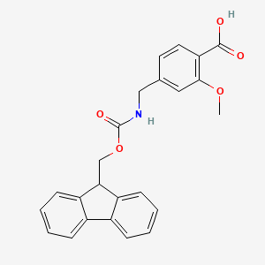 molecular formula C24H21NO5 B2753523 4-[({[(9H-芴-9-基)甲氧基]羰基}氨基)甲基]-2-甲氧基苯甲酸 CAS No. 2125396-31-6