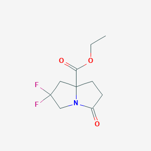 Ethyl 6,6-difluoro-3-oxo-1,2,5,7-tetrahydropyrrolizine-8-carboxylate