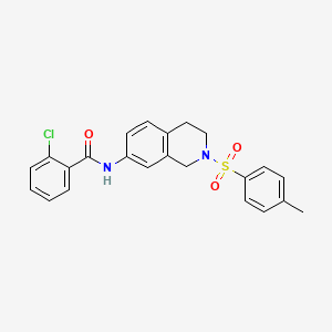 2-chloro-N-(2-tosyl-1,2,3,4-tetrahydroisoquinolin-7-yl)benzamide