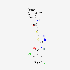 molecular formula C19H16Cl2N4O2S2 B2753541 2,5-二氯-N-[5-[2-(2,4-二甲基苯胺基)-2-氧乙基]硫代-1,3,4-噻二唑-2-基]苯甲酰胺 CAS No. 392295-90-8