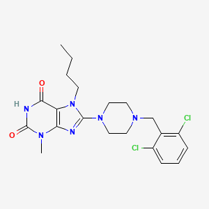 7-butyl-8-(4-(2,6-dichlorobenzyl)piperazin-1-yl)-3-methyl-1H-purine-2,6(3H,7H)-dione