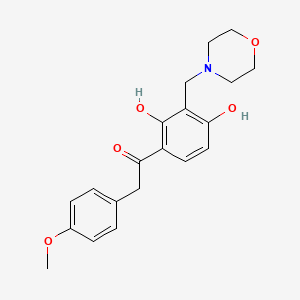 molecular formula C20H23NO5 B2753559 1-(2,4-Dihydroxy-3-(morpholinomethyl)phenyl)-2-(4-methoxyphenyl)ethanone CAS No. 1021218-51-8